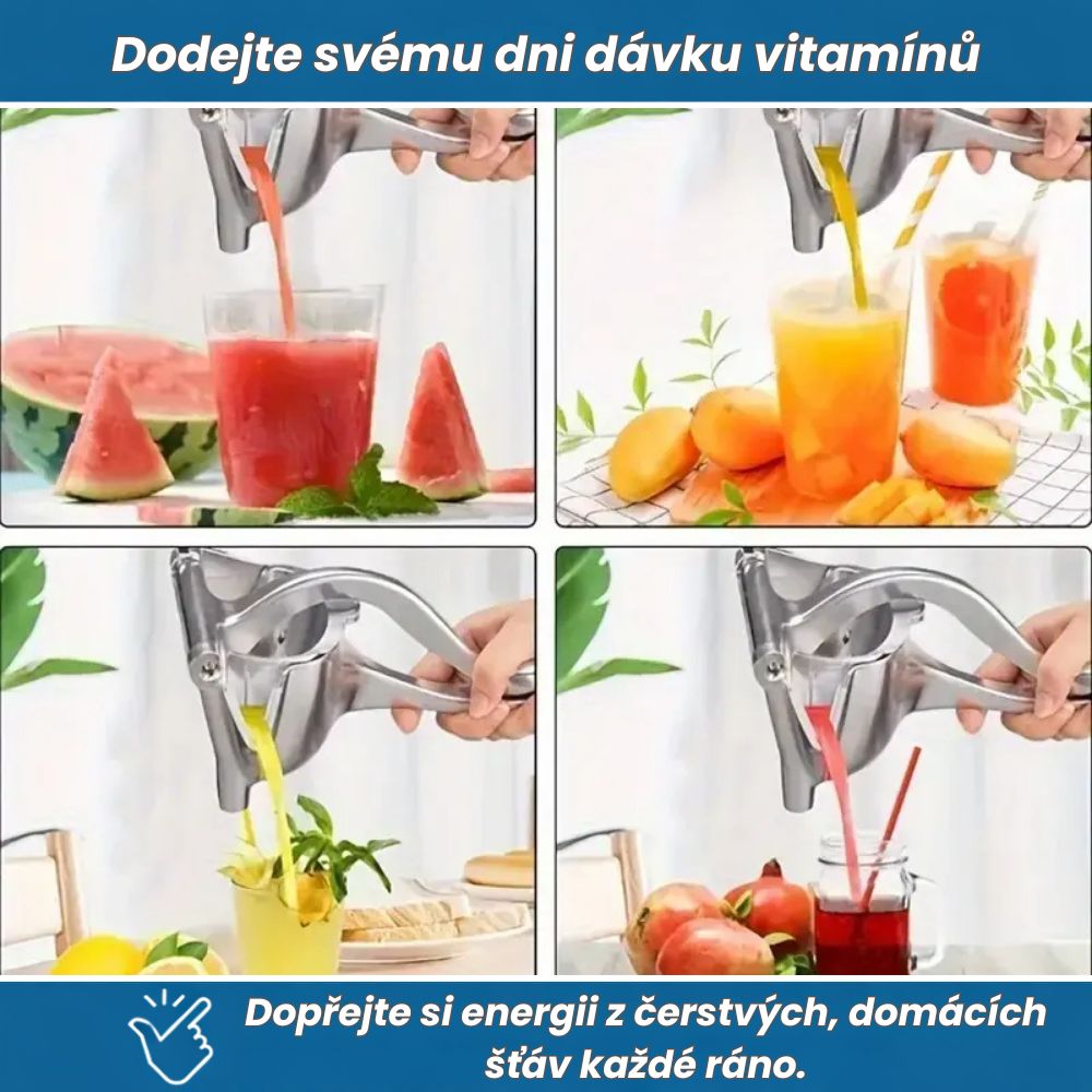 ZestMax™ – Ruční lis na ovoce z nerezové oceli | 3 v 1 pro maximálně čerstvou šťávu