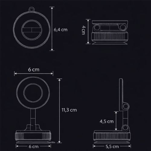 Magnetický držák na telefon s 360° rotací