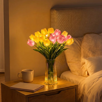 Dekorativní svítící kytice tulipánů
