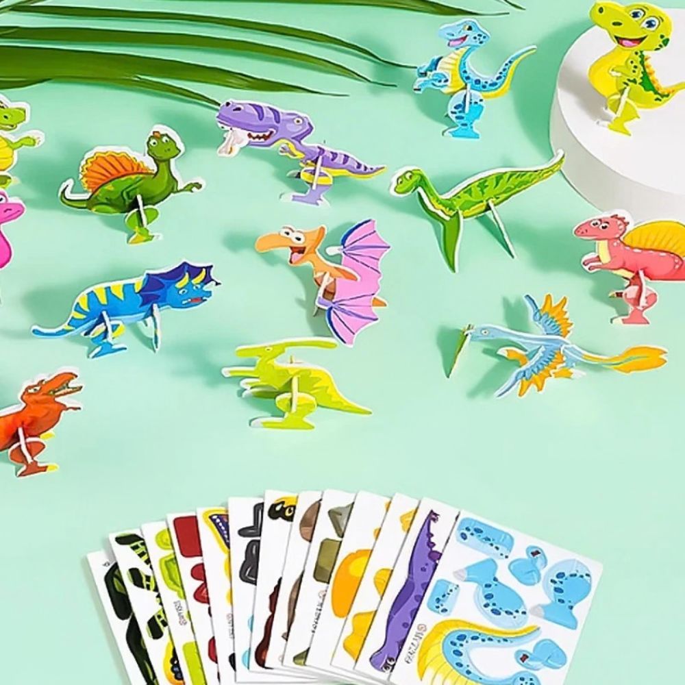 3D sada kreslených puzzlí pro děti
