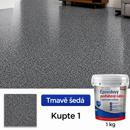Epoxidový podlahový nátěr s barevným pískem