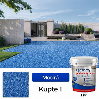 Epoxidový podlahový nátěr s barevným pískem