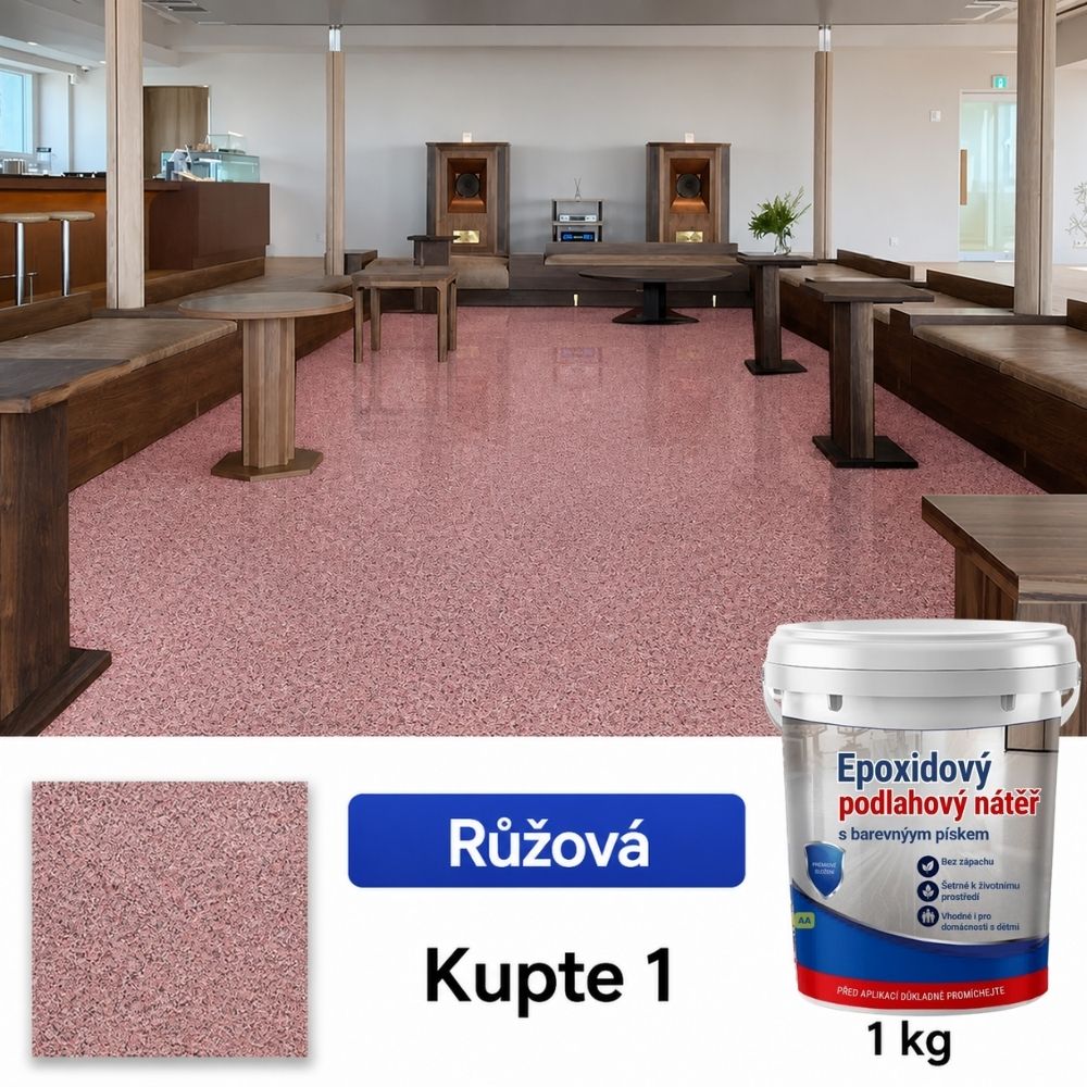 Epoxidový podlahový nátěr s barevným pískem