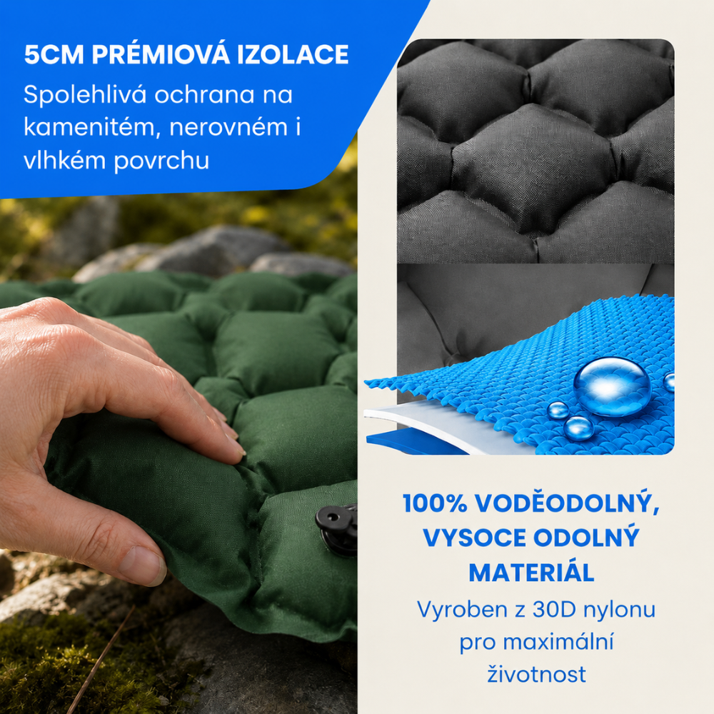 Pohodlný sedací polštář na cesty AirCushion™ Lite