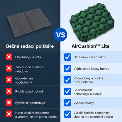 Pohodlný sedací polštář na cesty AirCushion™ Lite