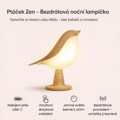 Ptáček Zen – Bezdrátová noční lampička