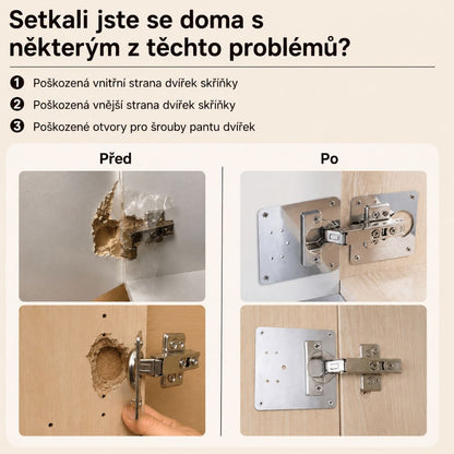 Nerezová opravná deska na pant (bez pantu)