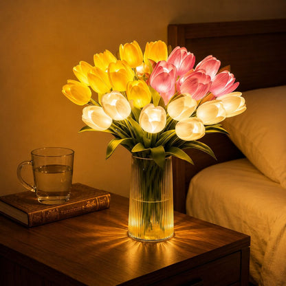 Dekorativní svítící kytice tulipánů