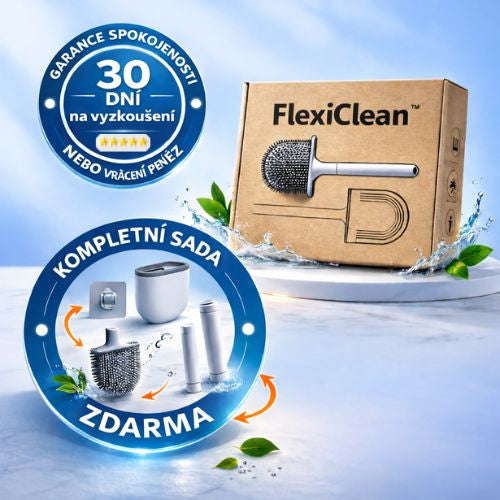 FlexiClean™ – Flexibilní a účinný silikonový WC kartáč