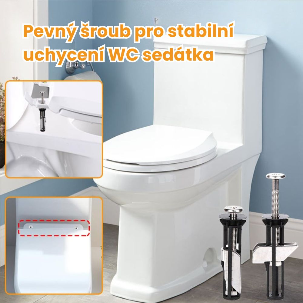 ToiletBolt™ 1+1 sada zdarma pevná upevňovací sada pro WC sedátko