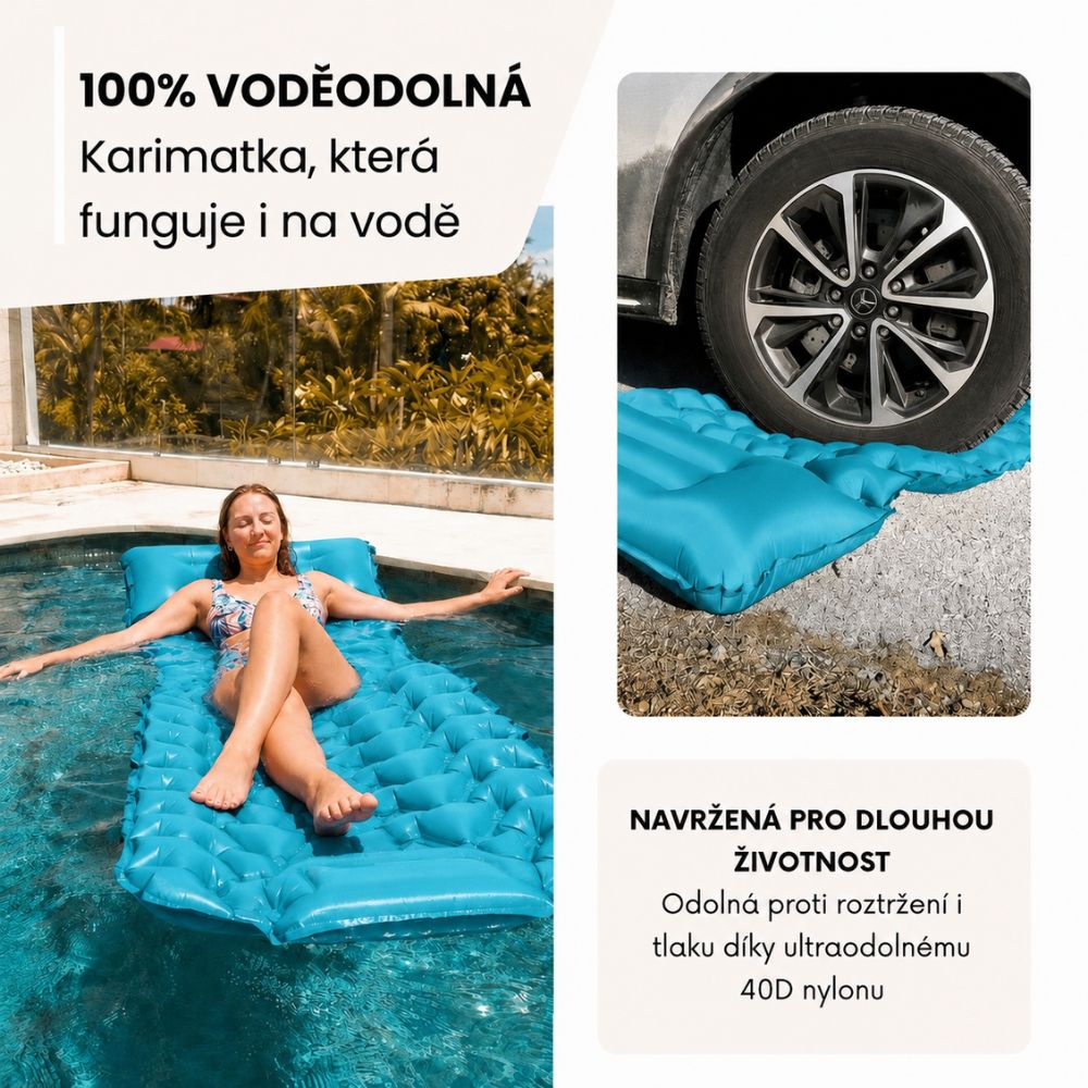 Kompaktní a ultralehká karimatka zajistí pohodlí na cestách