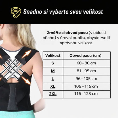 Nastavitelná zádová ortéza – Pro správné držení těla a úlevu od bolesti