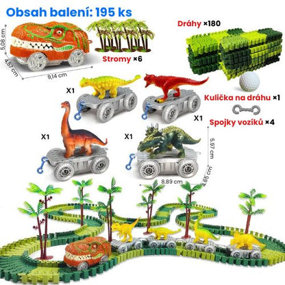 Dinosaur™ Flexibilní závodní dráha se svítícím dinosauřím vozidlem