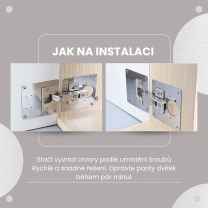 Opravná montážní destička pro panty (pant není součástí)