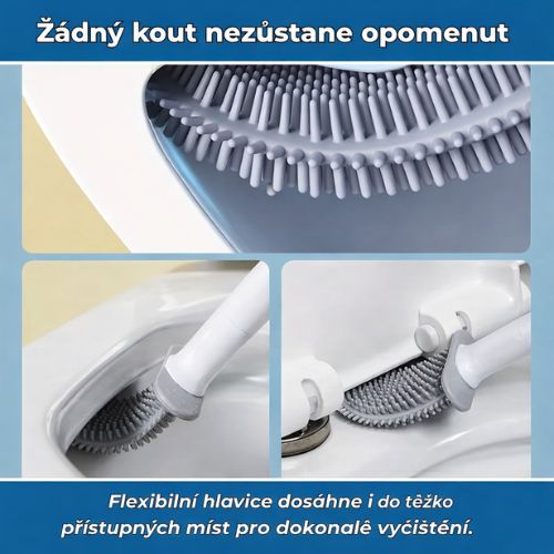 FlexiClean™ – Flexibilní a účinný silikonový WC kartáč