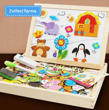 Magnetická oboustranná kreslící deska – zábava a vzdělávání pro děti