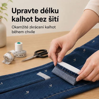 Pratelná samolepicí páska na lemování kalhot