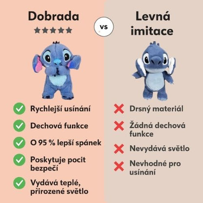 Uklidňující Plyšák – náš oblíbený modrý mimozemšťanek