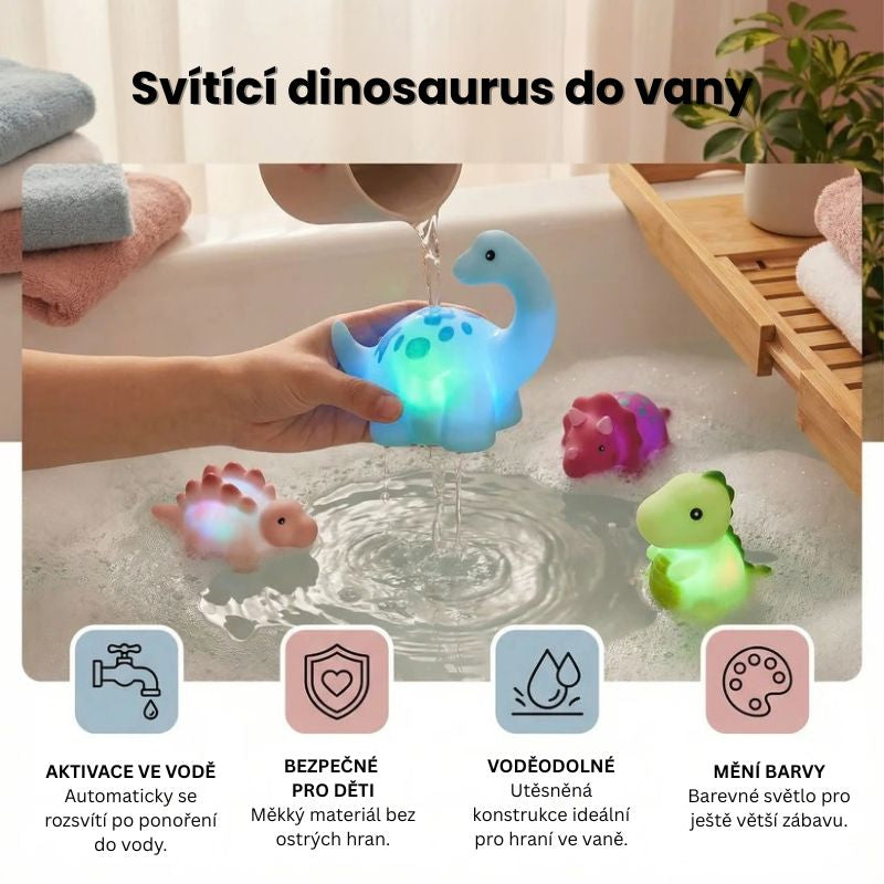 DinoSplash™ – Svítící dinosauři do vany