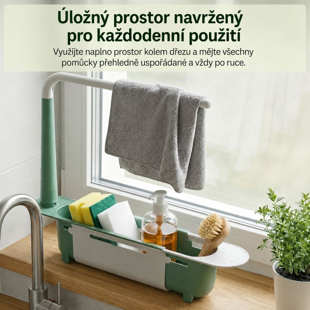 SinkMate™ – Chytrý organizér pro váš dřez