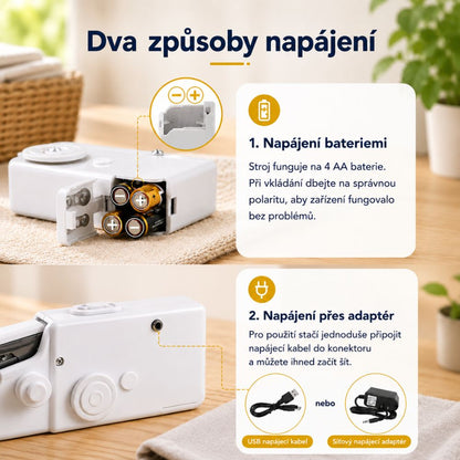 QuickStitch™ - ruční přenosný mini šicí stroj