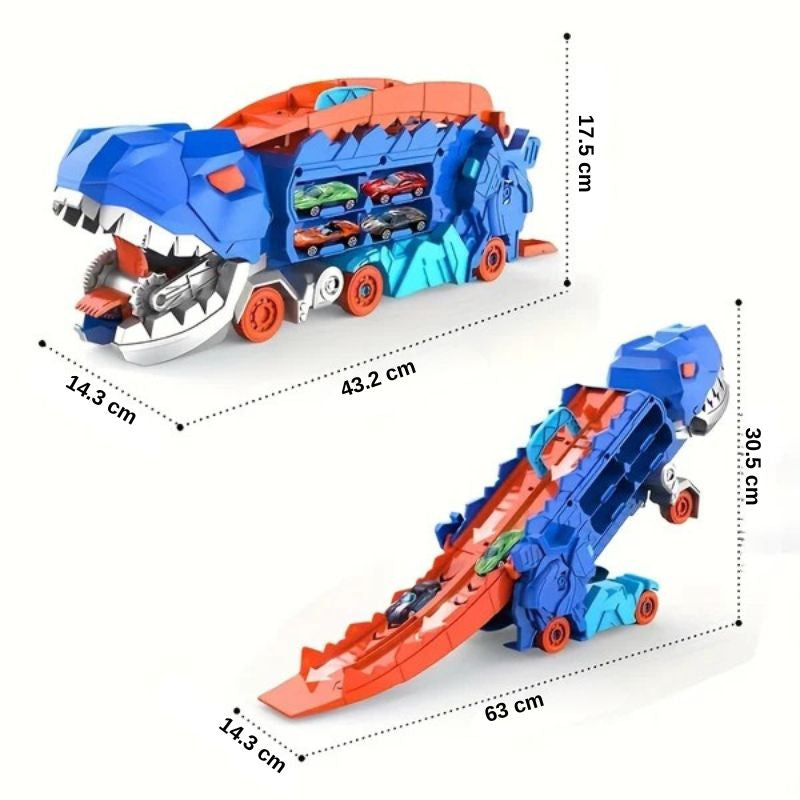 Novinka! Skládací dinosauří kamion se závodní dráhou