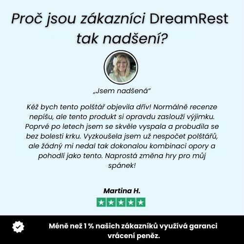 DreamRest™ – Polštář pro zdravý spánek