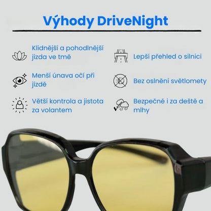DriveNight™ – Noční brýle proti oslnění (přes dioptrické brýle)