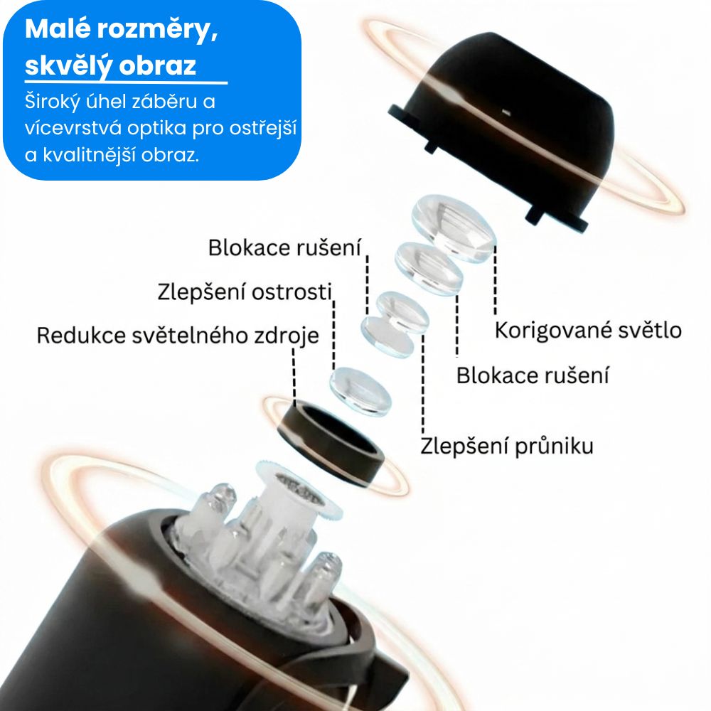 Mini Wi-Fi bezpečnostní kamera 1080p s nočním viděním