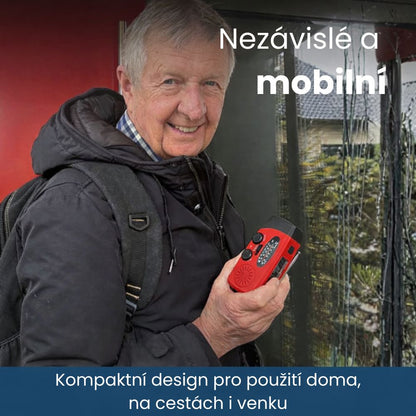 BlackoutBuddy™ – Solární a klikové nouzové rádio Pro