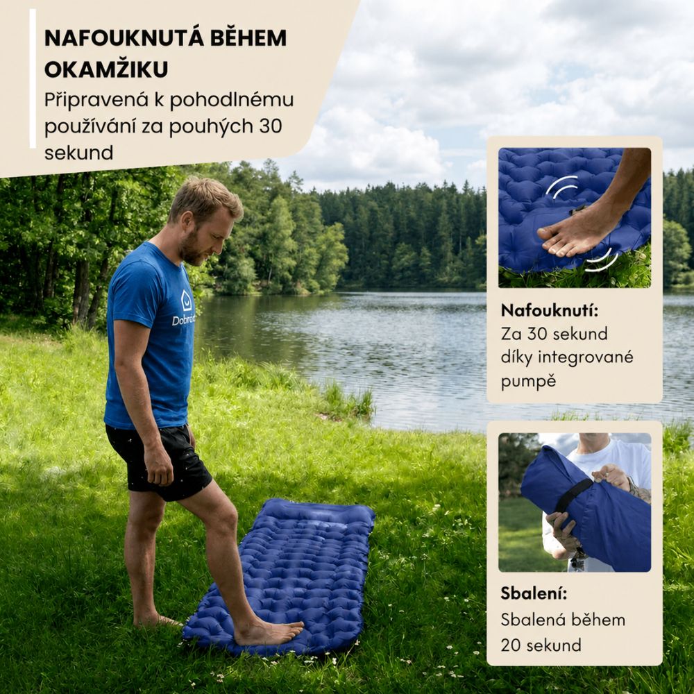 Kompaktní a ultralehká karimatka zajistí pohodlí na cestách
