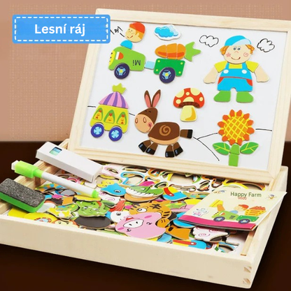 Magnetická oboustranná kreslící deska – zábava a vzdělávání pro děti