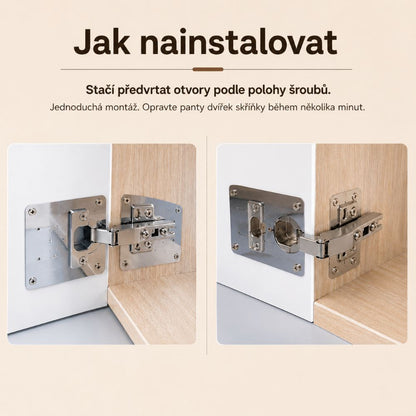 Nerezová opravná deska na pant (bez pantu)
