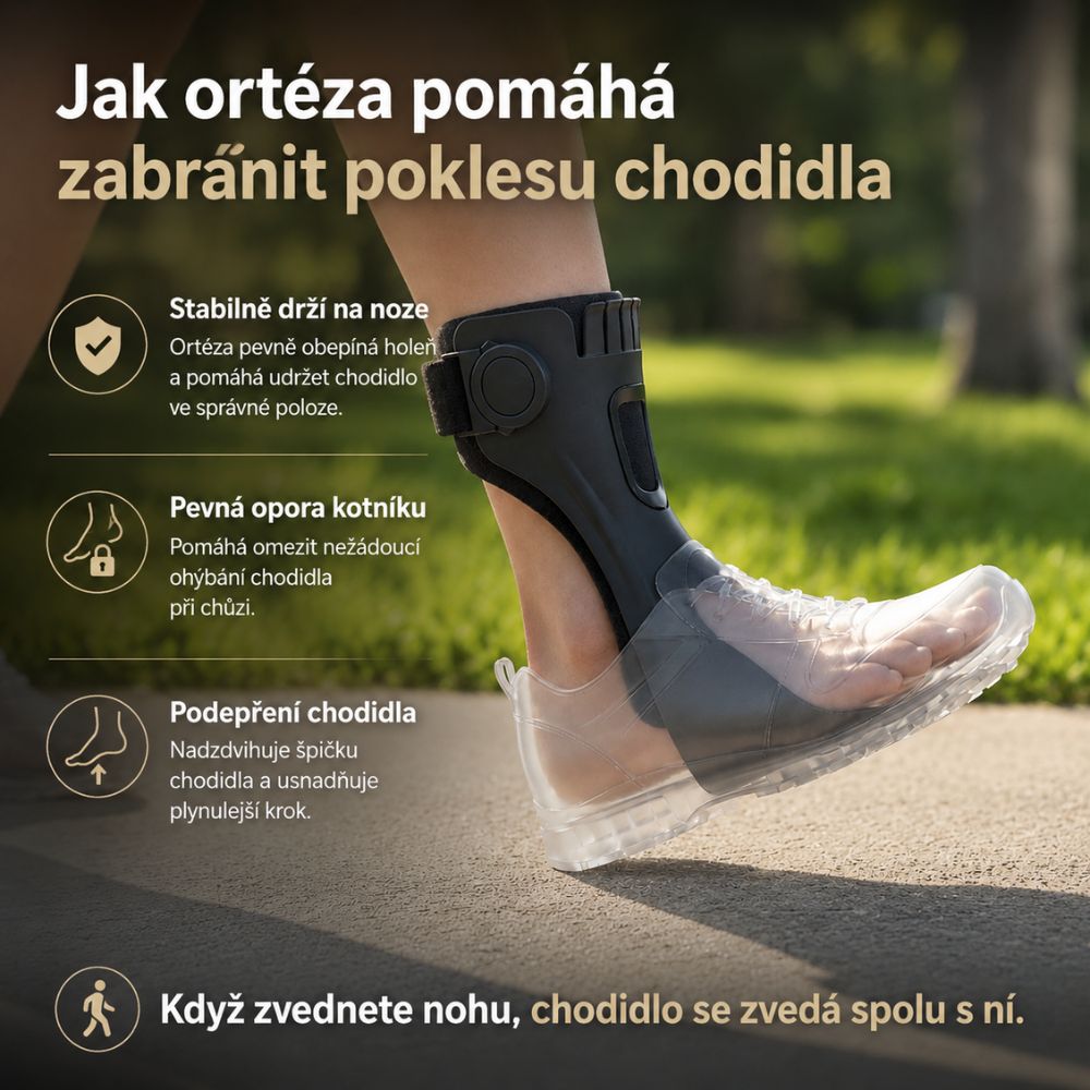 AFO ortéza na padání špičky