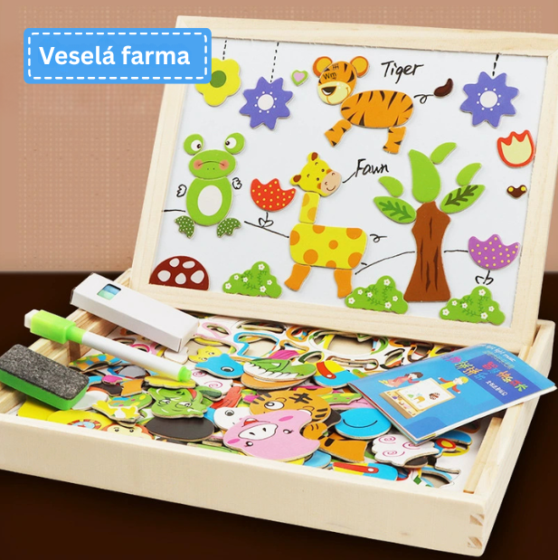 Magnetická oboustranná kreslící deska – zábava a vzdělávání pro děti