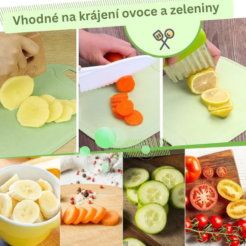 Bezpečné nože pro děti – 13dílná kuchyňská sada