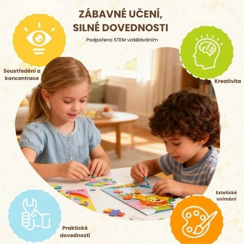 DIY 3D EVA kreativní samolepky pro děti