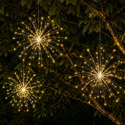 Solární LED Ohňostrojová Světla do Zahrady