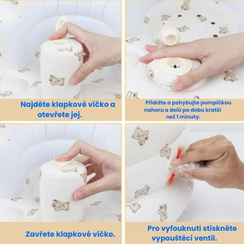 MedvídkovéKřesílko™ - Nafukovací podpůrné křesílko pro miminka