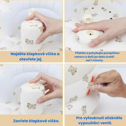 MedvídkovéKřesílko™ - Nafukovací podpůrné křesílko pro miminka