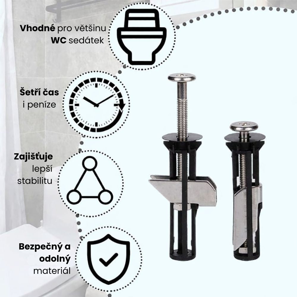 ToiletBolt™ 1+1 sada zdarma pevná upevňovací sada pro WC sedátko