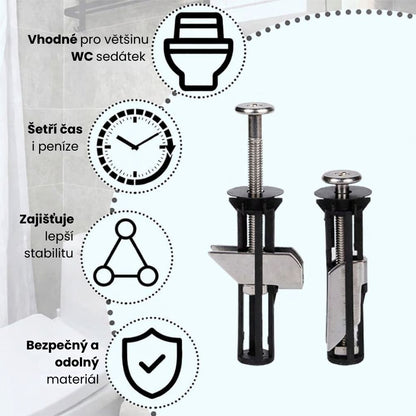 ToiletBolt™ 1+1 sada zdarma pevná upevňovací sada pro WC sedátko