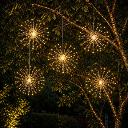 Solární LED Ohňostrojová Světla do Zahrady