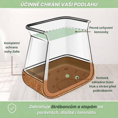 FloorShield™ | Ochranné koncovky a podložky na nohy židlí pro ochranu podlah