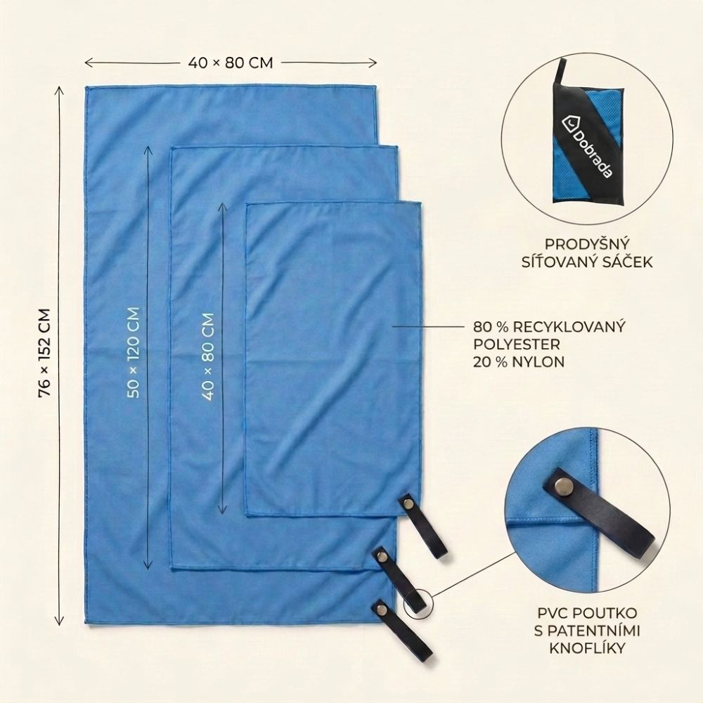 KOMPAKTNÍ RUČNÍK Z MIKROVLÁKNA – AERO TOWEL™