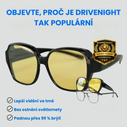DriveNight™ – Noční brýle proti oslnění (přes dioptrické brýle)