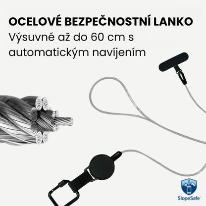 SlopeSafe™ - Bezpečnostní lanko na telefon pro zimní sporty