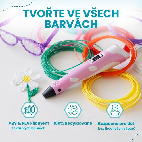 3D Pero Startovací balíček – 10 barevných filamentů