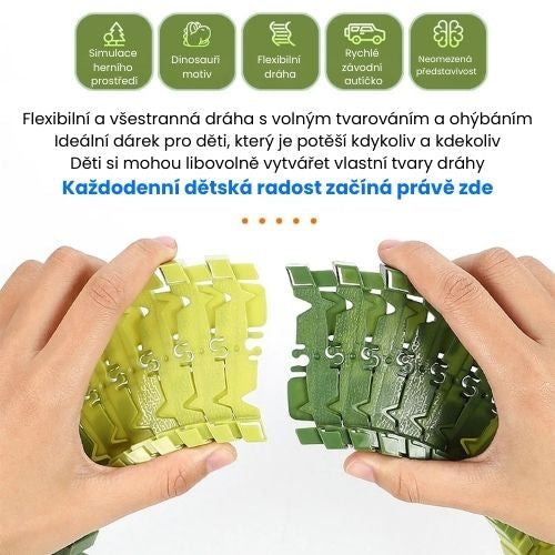 Dinosaur™ Flexibilní závodní dráha se svítícím dinosauřím vozidlem