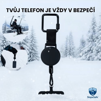 SlopeSafe™ - Bezpečnostní lanko na telefon pro zimní sporty